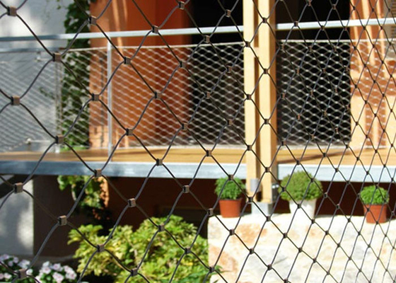 Architectural Surface Stainless Steel Wire Rope Mesh Green Plant Climbing Wall Netting