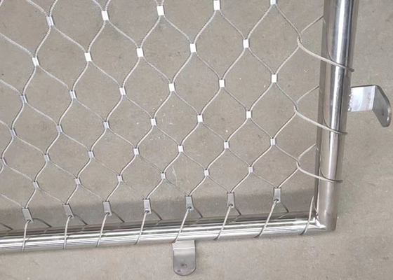 Customized Cable Rope Mesh Fencing With Frame 2.0Mm Rope Wire