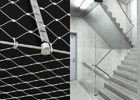 SUS 304 SUS 316 ferrule type stainless steel wire rope cable mesh for stairs railing netting 60*60 mm hole