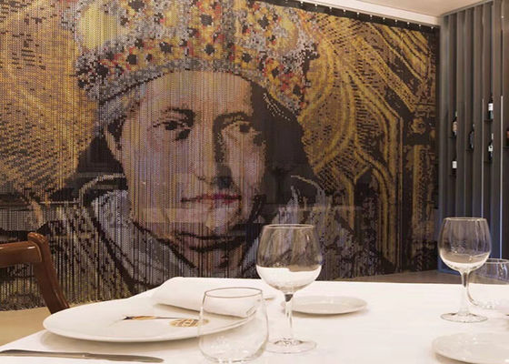 2mm アルミ チェーンリンク カーテン 銀 金 赤 黒