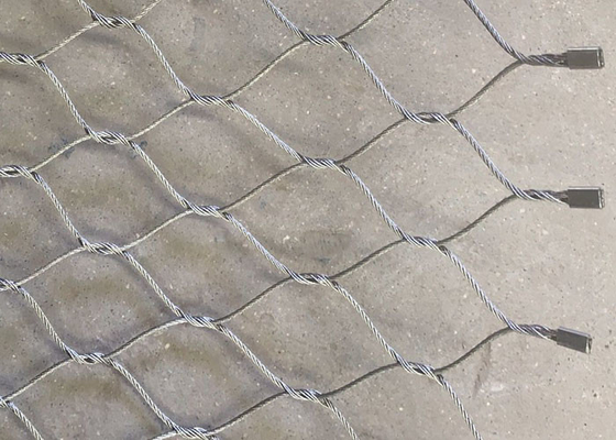 316によってXは反下る50x50 MMのためのステンレス鋼 ワイヤー ロープの網ががちである