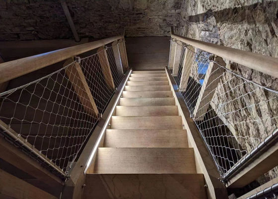 ステンレス鋼ケーブル網 304 50x50mm 穴のバルストラード網