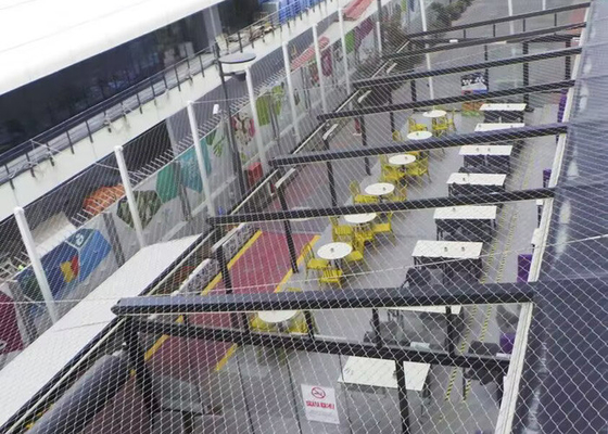 7 X 7 ステンレス鋼のワイヤロープ網を磨く
