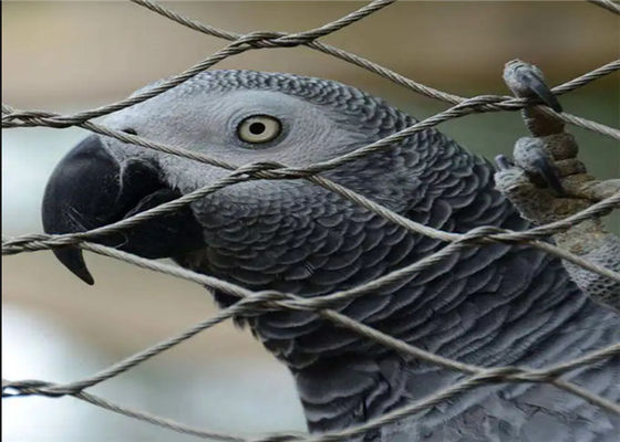 研磨された表面の動物園ワイヤーメッシュ、60度ダイヤモンドメッシュ、ステンレス鋼ワイヤーロープ