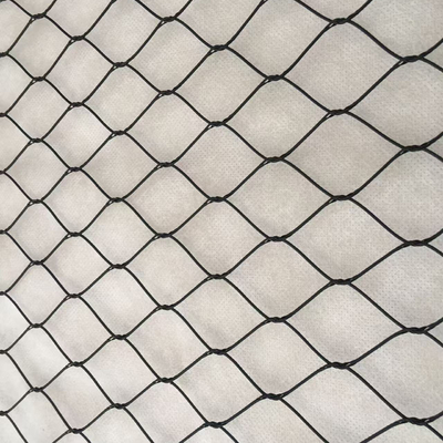 手すり用黒色酸化ステンレス鋼ワイヤーロープフェルールメッシュネット