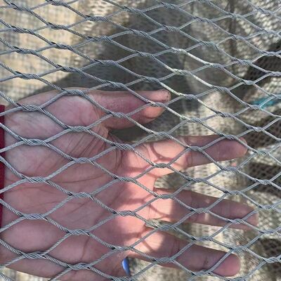 X型ステンレス鋼のワイヤケーブルロープ網 防護バルストラード