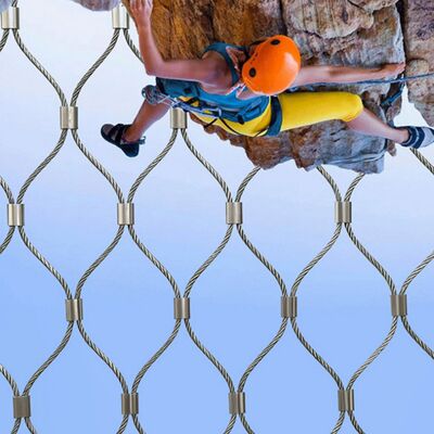 X型インフィールステンレス・スチールロープ・メッシュ・バルストラード・プロテクティブ・ネット