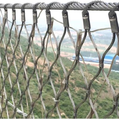 橋の安全保護用ダイヤモンドステンレス鋼ケーブルメッシュ落下防止ネット