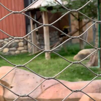 柔らかいステンレス鋼ロープ網 落下防止網 動物園ケージフェンス バルコニー階段