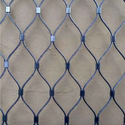 Most impacting resistant  Stainless Steel Wire Rope Mesh For  Predator Area Protection