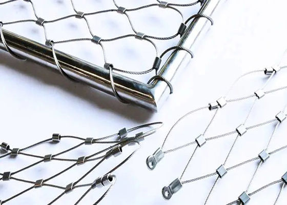 強い耐久性 316 ステンレス鋼のワイヤロープ網 動物の囲いのために