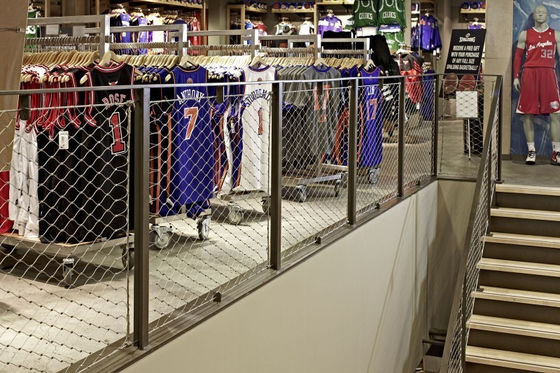 橋階段のステンレス鋼のフェルール ロープの網2.0 Mmワイヤー60*60mm穴