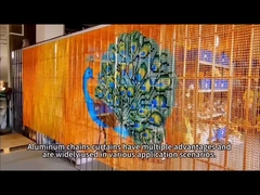 金色のチェーンリンクカーテン、陽極酸化アルミニウム装飾、ドア用