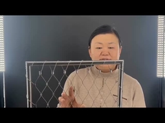 ステンレス鋼のロープネットとスナップ・ファスナーフレーム